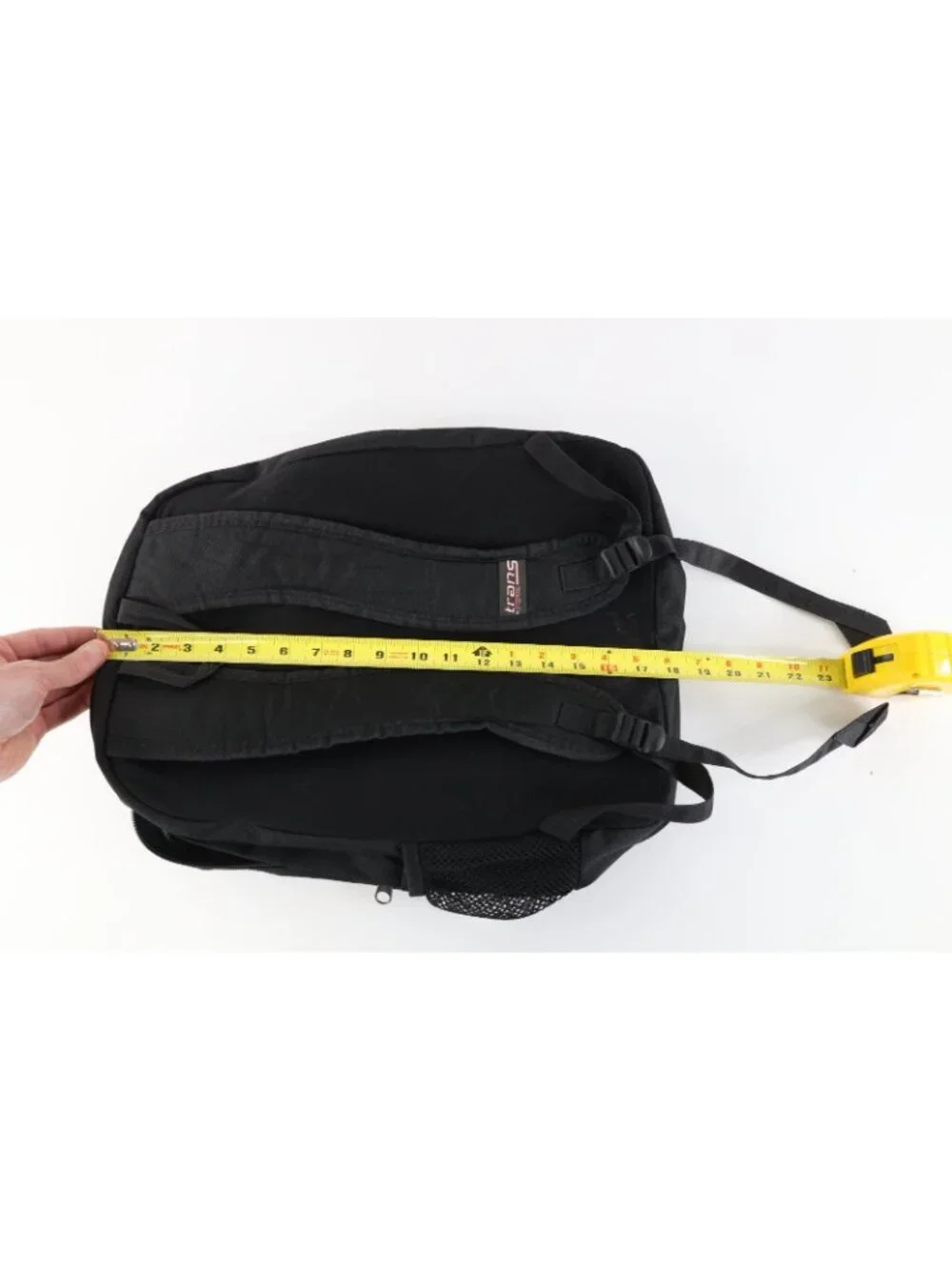 Vintage 90s Y2K Spell Out Trans Jansport Padded Backpack Book Bag Carry On Black